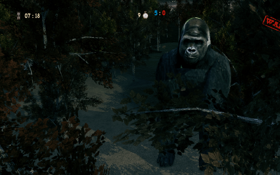 Gorille 3d dans forêt